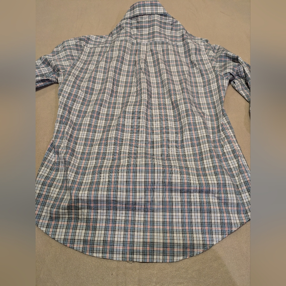 Peter Millar Plaid Button Down Size L - image 5